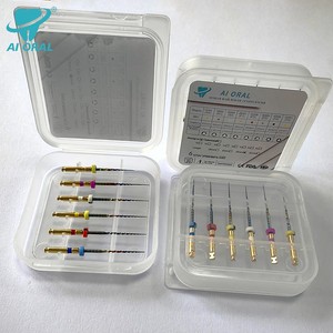 Limes rotatives endodontiques NITI à haute flexibilité activées par la chaleur, série Rainbow, dorées, à grande conicité, instruments endo, lot de 6 pièces - Product Image 2