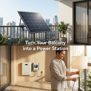 Système de stockage d'énergie <span class=keywords><strong>solaire</strong></span> pour balcon 600W, kit ESS domestique, module PV monocristallin avec batterie au plomb-acide MPPT TUV pour - Product Image 5