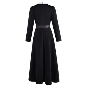 Disfraz de monja The Conjuring 2, vestido negro de manga larga para mujer con cinturón cruzado, disfraz de Halloween para cosplay - Product Image 5