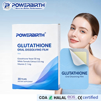 Film oral dissolvable au glutathion et à l'extraits de tomate blanche, enrichi en vitamine C, pour l'éclaircissement de la peau, complément beauté 50mg