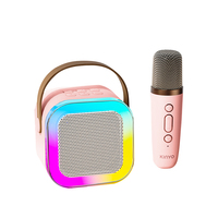 KINGLUCKY K12 Mini Enceinte Bluetooth avec éclairage LED RGB, Machine de Karaoké KTV avec Microphone de Qualité pour