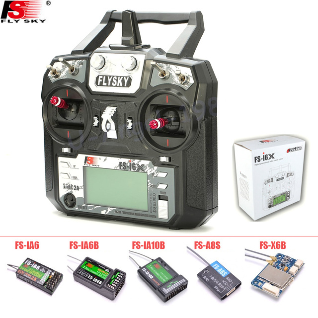 FLYSKY FS-i6X FS I6X 10CH 2.4GHz AFHDS 2A RC Transmitter With X6B IA6B A8S IA10B IA6 Receiver for RC FPV Racing Drone Airplane