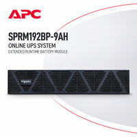 Apc Ups Battery Sp Series SPRM192BP-9AH de rechange Batterie 192V montée en rack Batterie intégrée 12V9AH Batterie