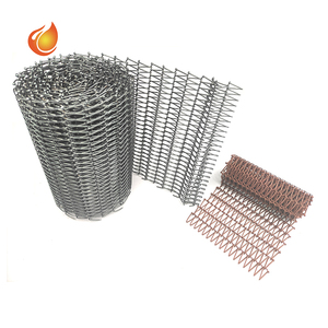 Trang trí dây thép không gỉ lưới đồ nội thất xoắn ốc dệt băng tải vành đai rèn sắt trang trí màn hình rèm - Product Image 4