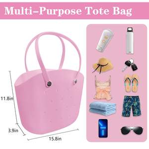 กระเป๋ายางชายหาดขนาดใหญ่กันน้ำน้ำหนักเบาซักได้ทนทานกระเป๋าโท้ทผู้หญิงยางสำหรับสระว่ายน้ำชายหาดยิม - Product Image 2