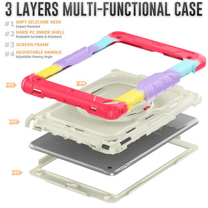 Fábrica al por mayor TPU de silicona suave Arco Iris funda protectora para tableta para niños con soporte con estuche para bolígrafo para <span class=keywords><strong>iPad</strong></span> <span class=keywords><strong>Pro</strong></span> 9,7 Air 2 - Product Image 5