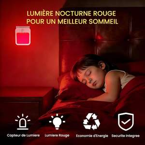 Lampe LED créative, intelligente et moderne avec détecteur de mouvement corporel, intensité réglable, 110V 220V, veilleuse à brancher - Product Image 2