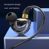 Earphone Koraoke berkabel 3.5mm 2-in-1 dengan mikrofon pemantauan kembali langsung untuk menyanyi di Komputer & ponsel