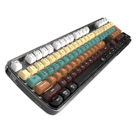 Clavier ergonomique PC de dernière génération avec touches en cristal à double injection, rétroéclairage RVB, trois modes de connexion, rechargeable