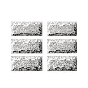Carreaux muraux 3D en pierre naturelle, découpés à la machine, revêtement en marbre blanc écologique pour murs d'accentuation intérieurs de villa et aménagement paysager extérieur - Product Image 1