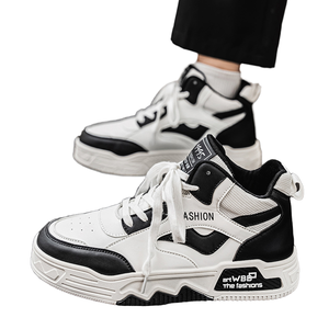 Zapatillas de Running de Caña Alta con Cordones y Suela Gruesa para Hombre, Otoño 2024, Nueva Tendencia de Moda, Tejido Elástico Transpirable - Product Image 4