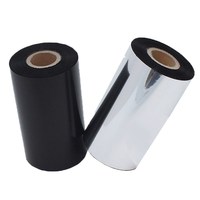 Pita Transfer Termal Berlapis Lilin Berkualitas Tinggi Harga Murah Grosir Pabrik Cina 24mm Kompatibel dengan Printer Label dan Fax