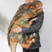Marionetas de mano de dinosaurio de goma animatrónica, 2022