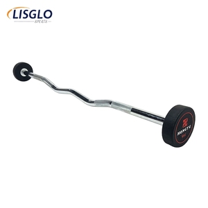 <span class=keywords><strong>Barra</strong></span> de Pesas Redonda Fija de Goma Personalizada por el Fabricante, de 10-50 kg, <span class=keywords><strong>Barra</strong></span> Recta para <span class=keywords><strong>Curl</strong></span>, Set de Barras para Entrenamiento Físico - Product Image 5