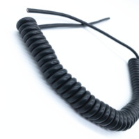 Câble spiralé enroulable pour veste en PU, 2 à 7 conducteurs, cordon électrique rétractable multiconducteurs extensible pour équipement de test et instruments