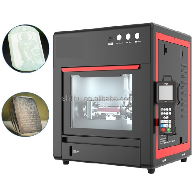 High Precision 3D Desktop CNC Mini Jewelry Crystal Gemstone Jade Agate Stone Lapidary Engraving Carving Stamping Machine