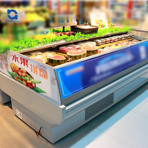 Congélateur commercial de vitrine de supermarché pour le comptoir de service de réfrigérateur de nourriture et de viande - Product Image 1