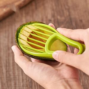 Pelapatate Avocado 3 In 1 affettatrice Avocado strumento taglierina verde e paletta per frutta e verdura In plastica Avocado coltello - Product Image 5