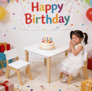 Ensemble de bureau d'étude pour enfants <span class=keywords><strong>en</strong></span> bois, table d'écriture et tabouret non toxiques pour tout-petits, pour la maison et l'école - Product Image 4