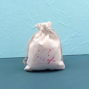 Custom Small Eco-Friendly Reusable Cotton Drawstring Bag Reusable Portable High Quality <b>Cloth</b> Pouch for Travel - Product Image 3