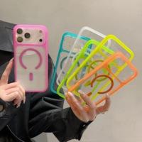 Funda Protectora para Teléfono Móvil iPhone 17 Pro Max, Transparente, Anti-Impresiones Digitales, Protección Completa de 360 Grados, TPU+PC
