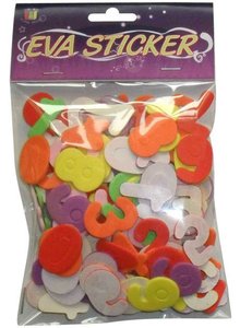 Autocollants en mousse EVA colorés, étiquettes artisanales faites à la main, en forme d'animaux, 10 pièces - Product Image 5