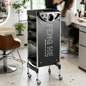 Equipo de Salón de Belleza al por Mayor X11-2, Carrito de Salón Negro para Peluquería - Product Image 1