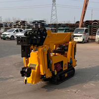 Mini-grue araignée avec moteur électrique diesel, flèche télescopique, hauteur de levage de 10 m, capacité de 1 tonne, utilisation en espace étroit