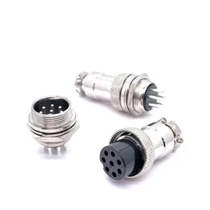 Soulin Gx16 8pin Male & Female Metal Plug Aviation Connector Socket Waterproof Cable Type Aviat Connector for Precision Meters