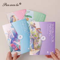 Bloc de peintures à l'eau solides 12 couleurs, livre de dessin créatif pour enfants, anti-stress, pour gribouiller et colorier