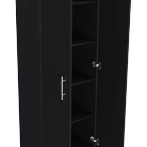 DB Despensa Gabinete 67 \ "H 5 Estantes internos Gabinetes de cocina negros de dos puertas - Product Image 6
