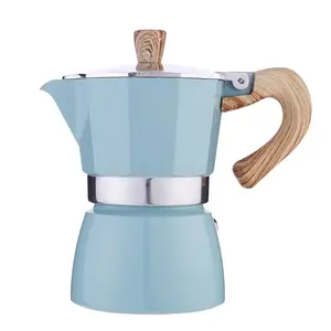 Cafeteira de alumínio com 3 copos/6 copos, máquina de café mocha espresso cafeteira italiana