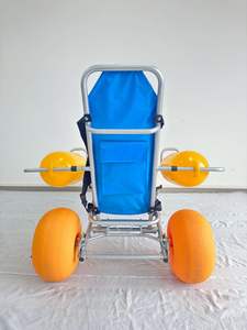 ビーチ車椅子全地形鋼防水水陸両用デザイン電気CE認証100KGS容量24インチ後輪毎日使用 - Product Image 3