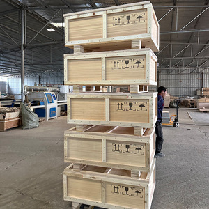 Plywood <b>Crates</b> 100x100x100 Fumigation Free Export Logistics <b>Wooden</b> Boxes - Product Image 3