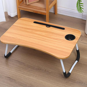 Bàn Giường Với Khe Cắm Thẻ Ký Túc Xá Có Thể Gập Lại Di Động MDF Gỗ Nhà Văn Phòng Giường Máy Tính Máy Tính Xách Tay <span class=keywords><strong>Lap</strong></span> Khay Bàn Bàn - Product Image 6