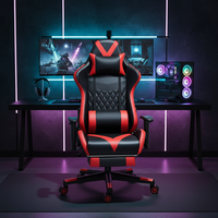 Chaise de jeu en cuir Spiderman - Chaise pivotante inclinable réglable personnalisée avec massage et rotation à 360 degrés