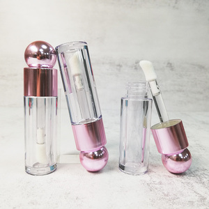 Tubes de brillant à lèvres roses ronds de 5,5 ml et 4,8 ml, tubes vides pour brillant à lèvres, tubes personnalisés pour brillant à lèvres avec applicateur épais - Product Image 1