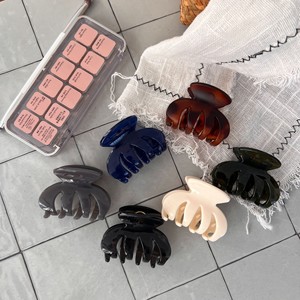 BELLEWORLD Custom Logo Advanced Sense Bright Surface <strong>Burgundy</strong> Plastic <strong>Hair</strong> Clips Women Fashion <strong>Hair</strong> <strong>Accessories</strong> Wholesale - Product Image 4