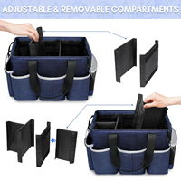 Grand organisateur de fournitures de nettoyage Organisateur de caddie de nettoyage avec poignée Sac de caddie de nettoyage portable