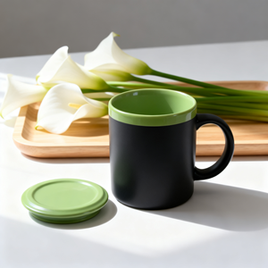 <span class=keywords><strong>Tazze</strong></span> in Ceramica Effetto Lavagna con Bordo Smaltato Colorato / <span class=keywords><strong>Tazze</strong></span> <span class=keywords><strong>da</strong></span> Caffè Effetto Lavagna - Product Image 6