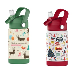 Stainless Steel Kids Vacuum Water <b>Bottle</b> Sublimation Tumbler Thermal Insulation 12-24 Hours Leak-Proof Straw Gift <b>Box</b> Packaging - Product Image 2