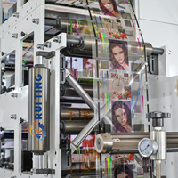 Mesin Cetak Flexo RTRY-320 8 Warna untuk Kertas Foil Cold Stamping, Dilengkapi Die Cutting dan Pemisah Matrix