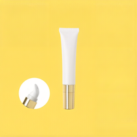 Tube en plastique PE mat de 15 g 15 ml avec bouchon à vis et applicateur en céramique pour rouge à lèvres et brillant à lèvres, diamètre 19 mm