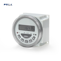 Interruptor de temporizador Digital de 220V, salida de 220V programable en 24 horas, con cubierta protectora sellada, interruptores de tiempo programables en 24 horas
