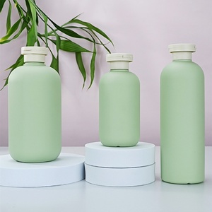 Botella de Plástico Redonda Verde de Lujo para Acondicionador de Cabello, HDPE, con Tapa y Envoltura Protectora para Envasado de Cosméticos, en Oferta - Product Image 5