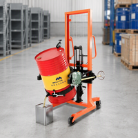 Lève-fût manuel professionnel robuste Fluentwonder en acier à 360 degrés avec verrou de sécurité, hauteur de levage 2000 mm pour fûts de carburant/huile