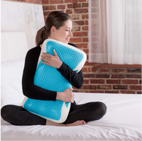 Oreiller en mousse à mémoire de forme rafraîchissante pour dormir avec housse zippée lavable, taille standard