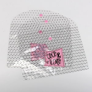 고급 맞춤형 플라스틱 PVC 삼면 밀봉 화장품 가방 스냅 버튼 포함 - Product Image 1