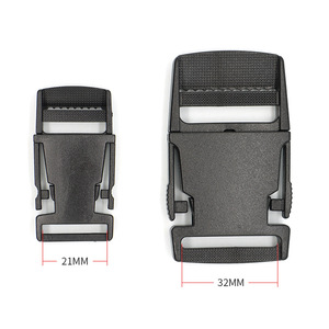Plastic Buckle For Bag Accessories Black Single Pull Fastener High Quality <b>Backpack</b> Waist Bag <b>Strap</b> Connector A052 - Product Image 3