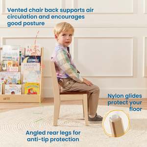 Mesa y Silla de Madera Contrachapada de Abedul Montessori, Juego de Muebles Infantiles para Guardería, Escritorio de Aprendizaje para Preescolar y Jardín de Niños - Product Image 2